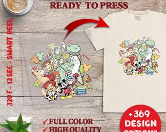 Disney Toy Story DTF Prints, Toy Story Dtf Transfers Ready For Press Disney Toy Story, Disney Toy Story Image Transfer, Toy Story DTF Heat.