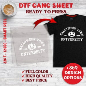 Spooky Pumpkin Dtf, Retro Fall Pumpkin Heat Dtf, Halloween Pumpkin Dtf Transfers, Halloweentown Ready to Press, Halloween Est.1998 DTF Print