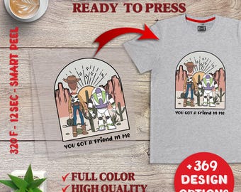 Retro Toy Story Dtf Transfer Print, Toy Story Ready To Press, Vintage Disney Toy Story Heat Press, Full Color Heat Transfer, DTF Prints.