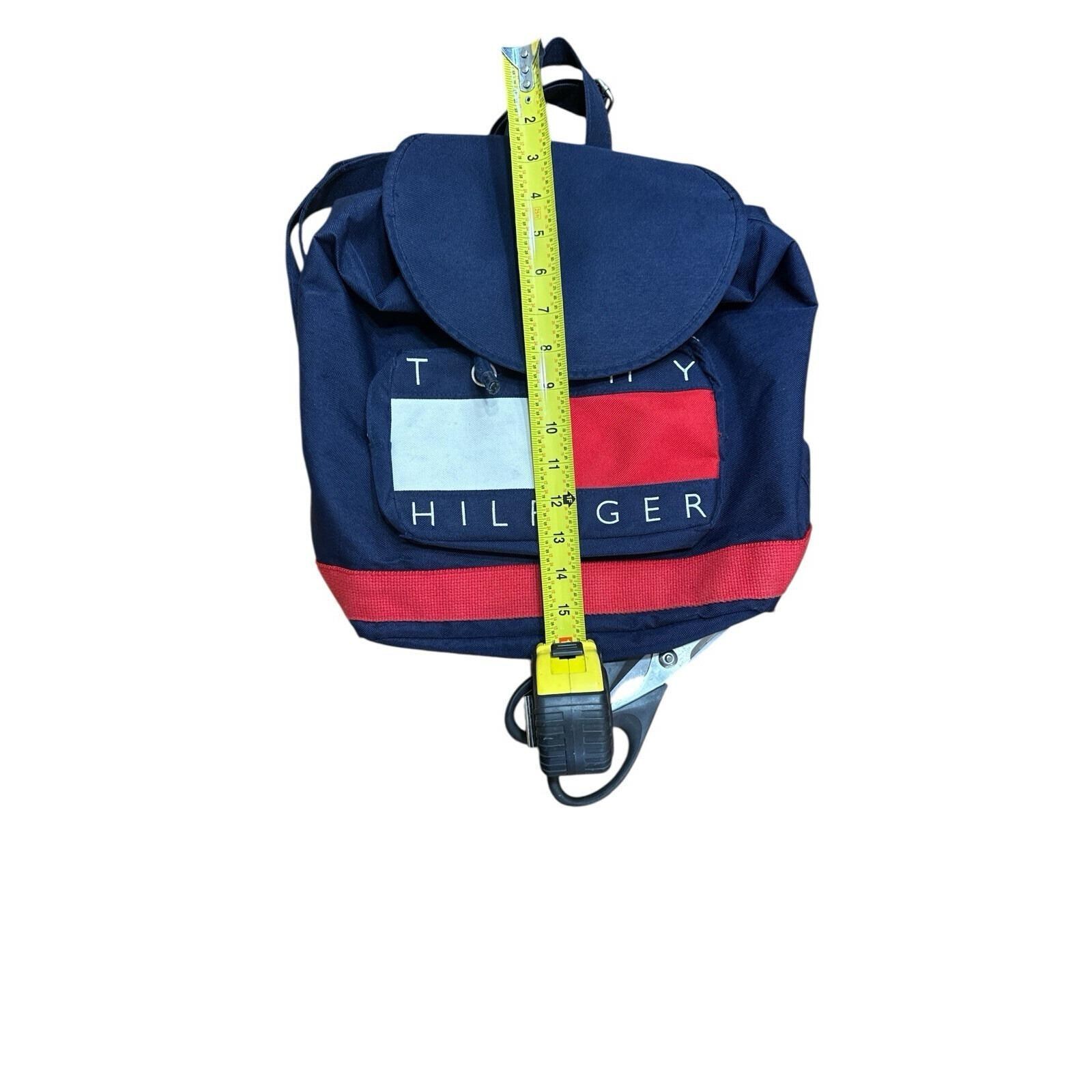 Vintage Y2K Tommy Hilfiger Big Flag Logo Drawstring Backpack  display picture 3