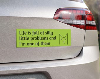 Imán para coche de Grumpy Cat, "Soy el problema", resistente a la intemperie
