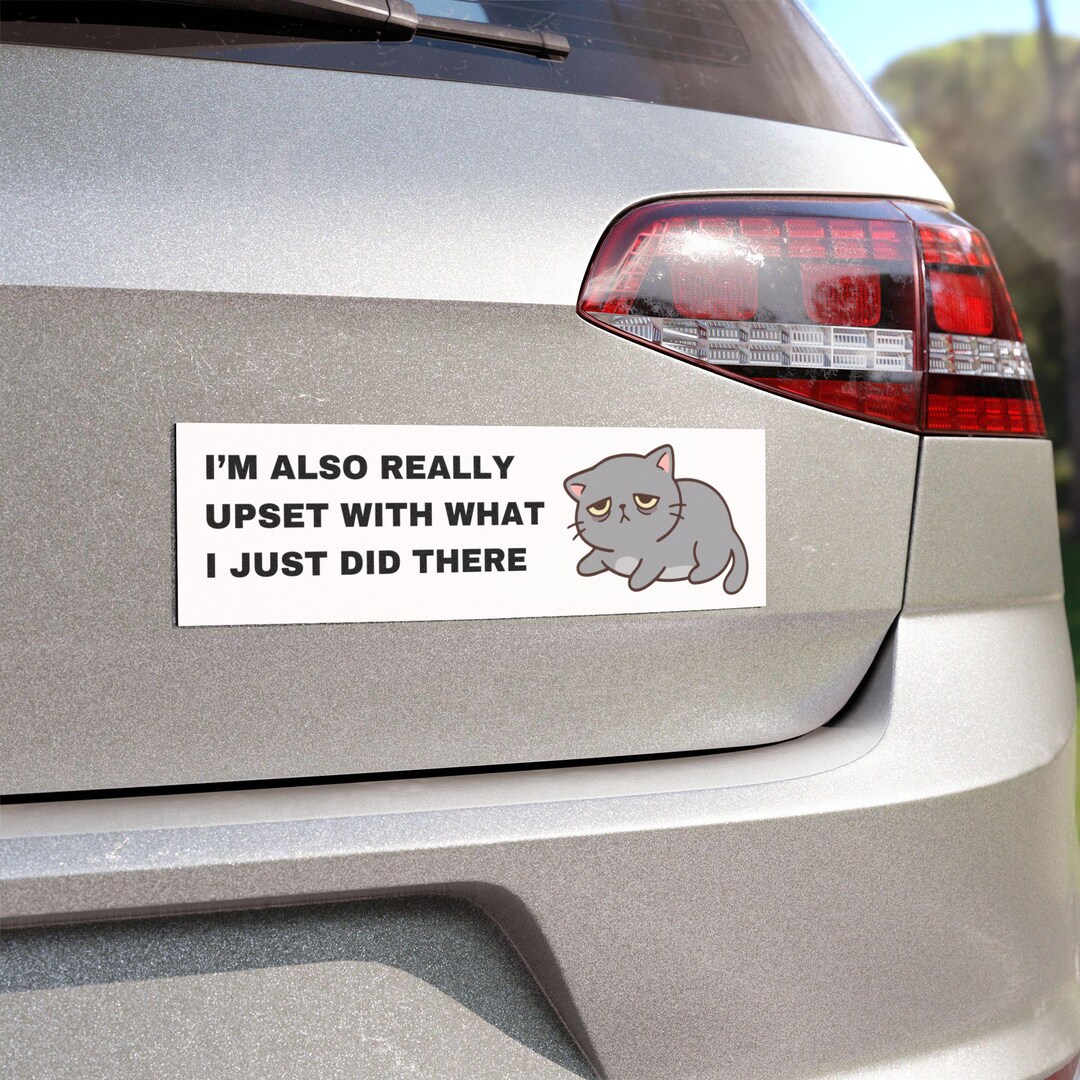 Grumpy Cat Car Magnet, Funny Bumper Sticker, Weather Durable Vinyl - Etsy