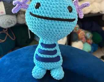 Blue Axolotl Friend- Handmade Crochet Plush