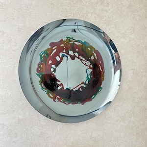 Decorative Concave Wall Mirror, Curved Mirror Wall Decor Space Age Round Mirror, Contemporary Mirror For Living Room, Home, Entryway, Office