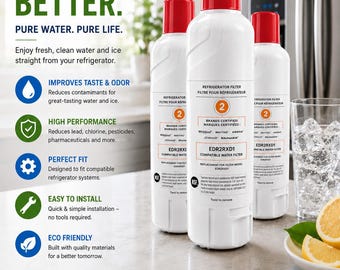 EDR2RXD1 Compatible Refrigerator Water Filter 2-Pack | Whirlpool, Maytag, Amana Replacement