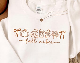 Fall Vibes Sweatshirt, Pumpkin Season Sweatshirt, Thanksgiving Tshirt, Autumn Fall Hoodie, Thanksgiving Lover Gift, Cute  Fall Crewneck