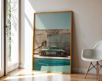 Porsche 911 Print: Minimalist Sports Car Wall Art (Digital Download)