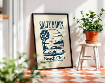 Porsche 911 Poster Print – Vintage Porsche Wall Art Coastal Sunset | Porsche Car Wall Art | Digital Porsche Art Download