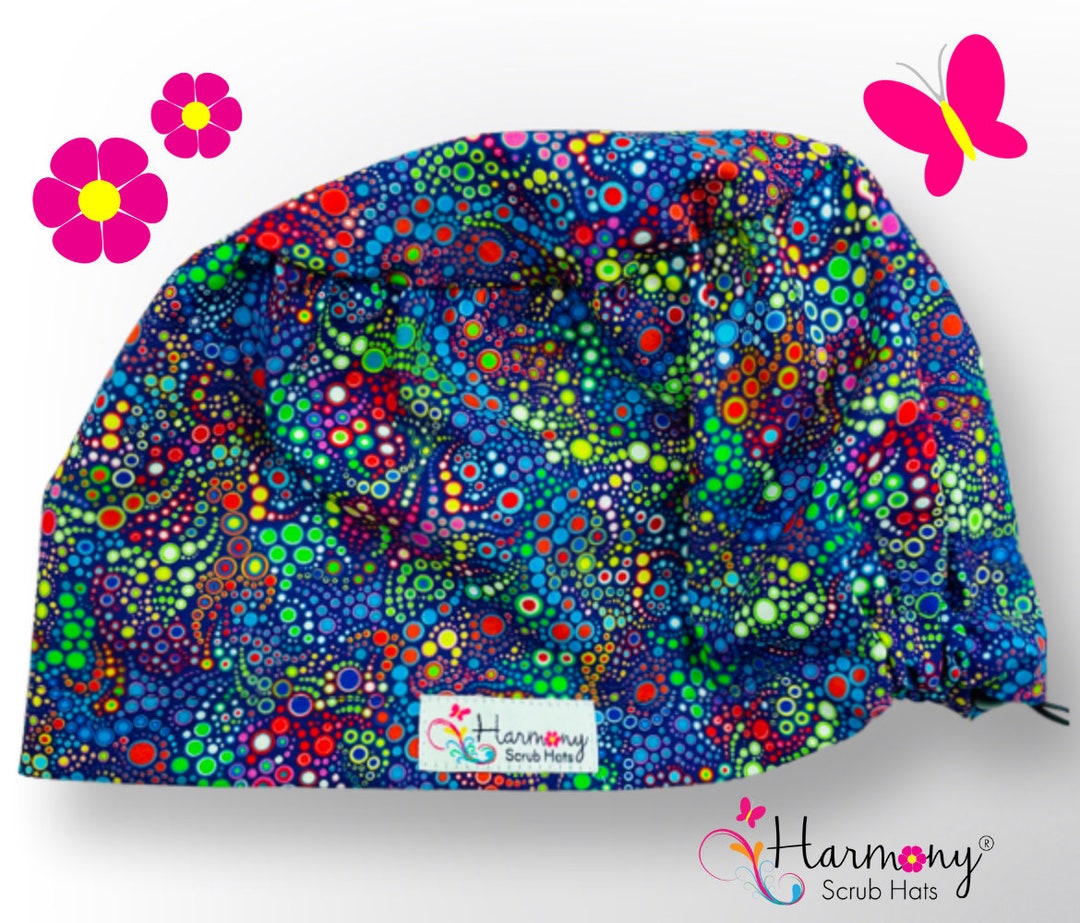 Cute Womens Scrub Cap Gas Bubbles EURO® by Harmony Scrub Hats. Etsy