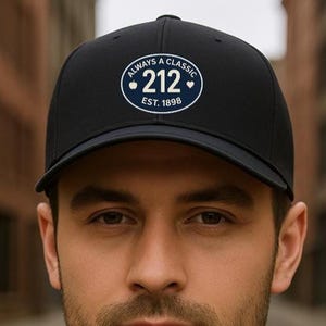 Gorra clásica de papá 212 / Gorra bordada con el código de área de Nueva York / Gorra con la herencia de Manhattan de 1898 / Regalo retro para él o ella