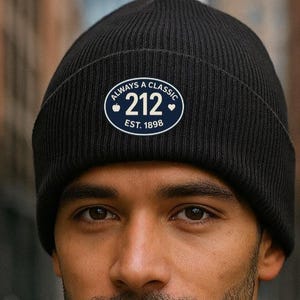 212 NYC Beanie – Always a Classic Embroidered Hat, New York Area Code Beanie, Retro Streetwear Style, Big Apple Winter Hat