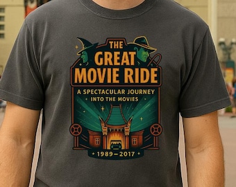 Camiseta de The Great Movie Ride: Camiseta retro de nostalgia Disney – Teatro Chino 1989–2017 – Regalo para fans de Hollywood Studios – Camiseta gráfica vintage
