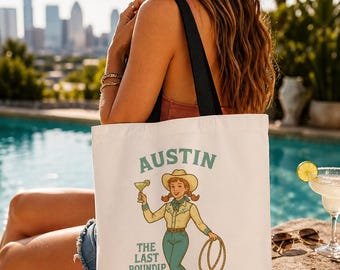 Austin Bachelorette-tygväska: Cowgirl-brudtruppsfestgåva | Sista Roundup-presenten