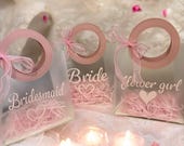 Personalised Wedding Gift Bag, Bridal Party Favor, Custom Celebration Bag