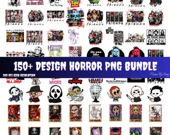 Paquete PNG de personajes de películas de terror retro (descarga digital)