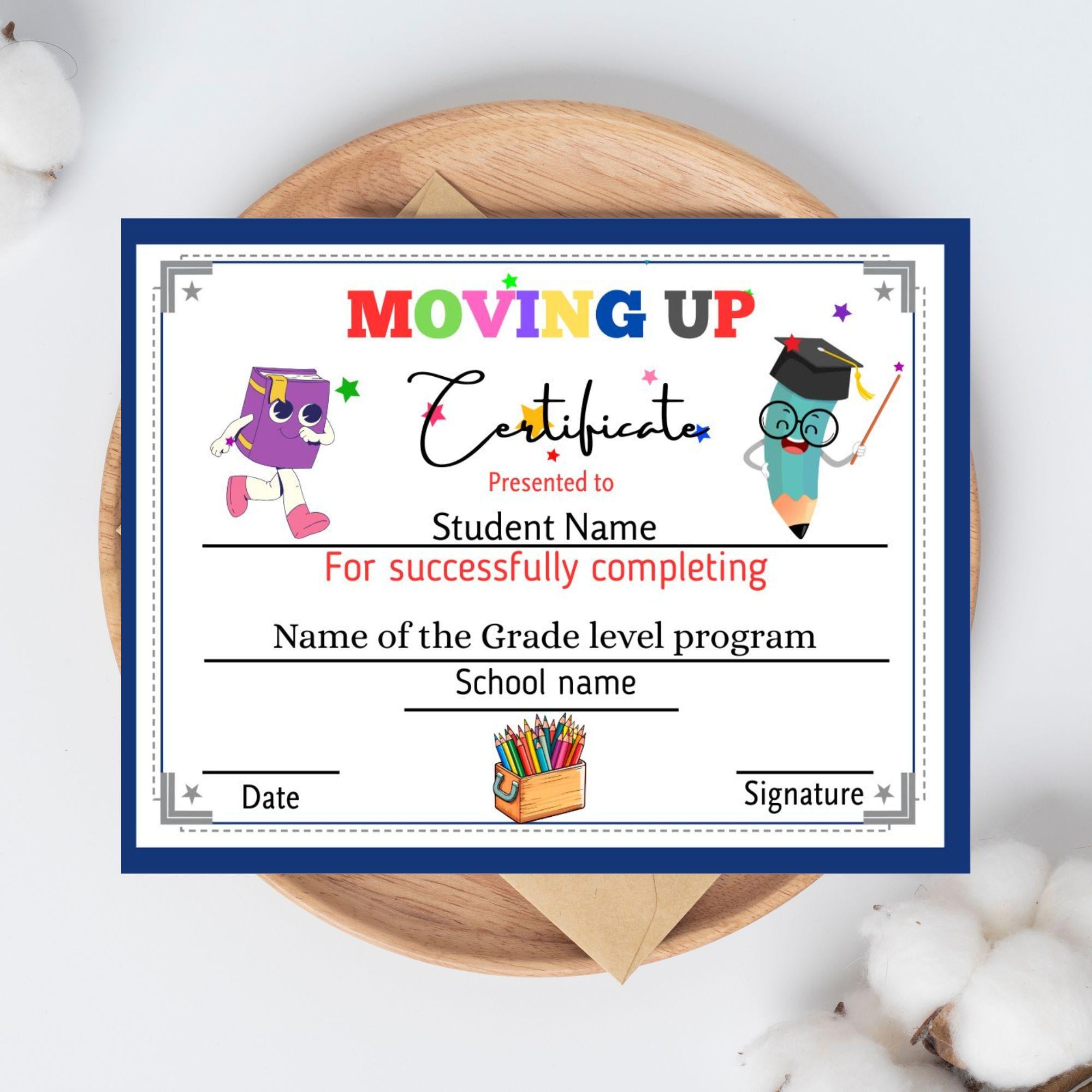 Editable Preschool Graduation Certificate Template: Instant Download