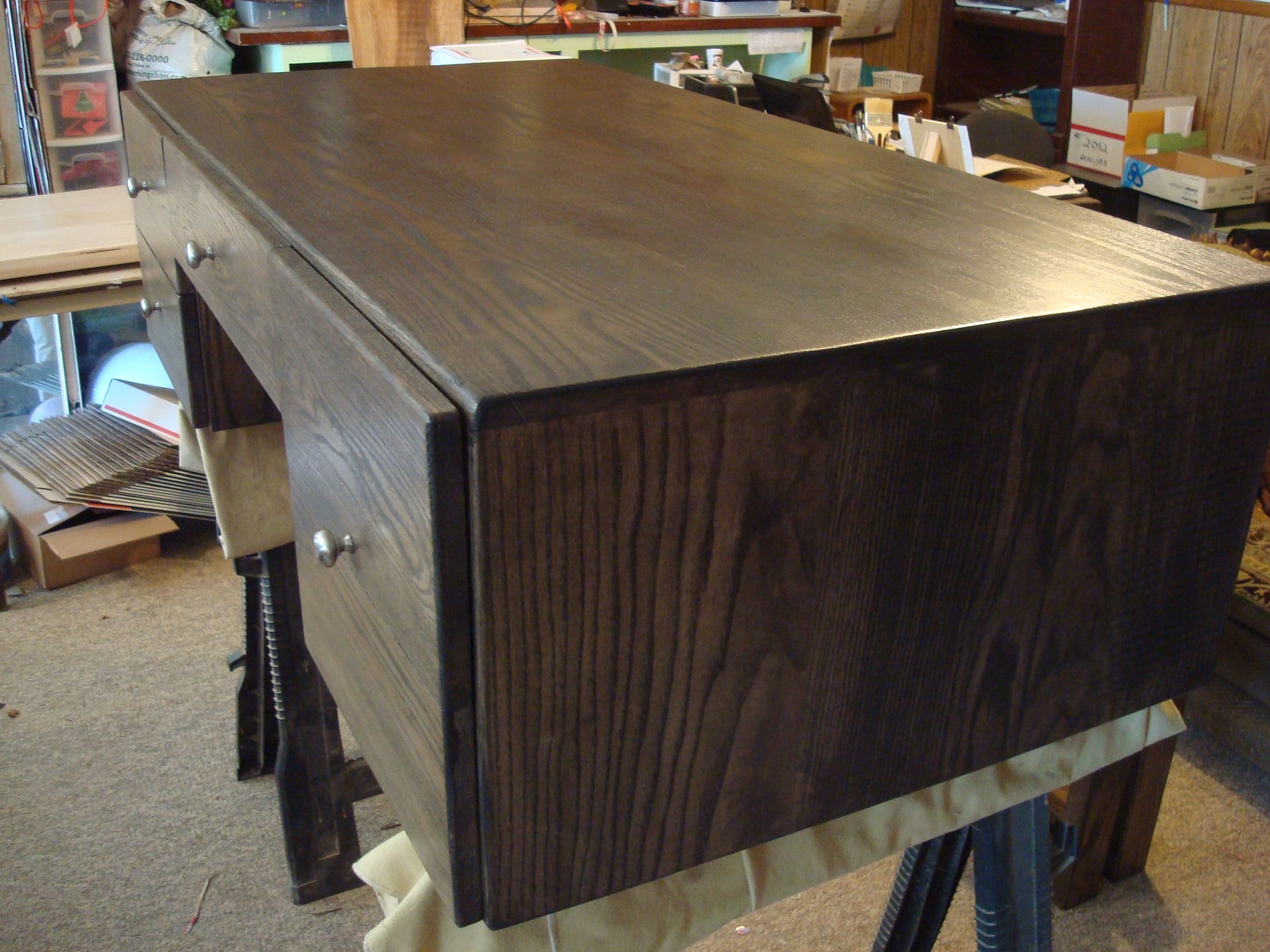 Reclaimed Wood Office Desk Executive Desk Mid Century Modern Design Desk