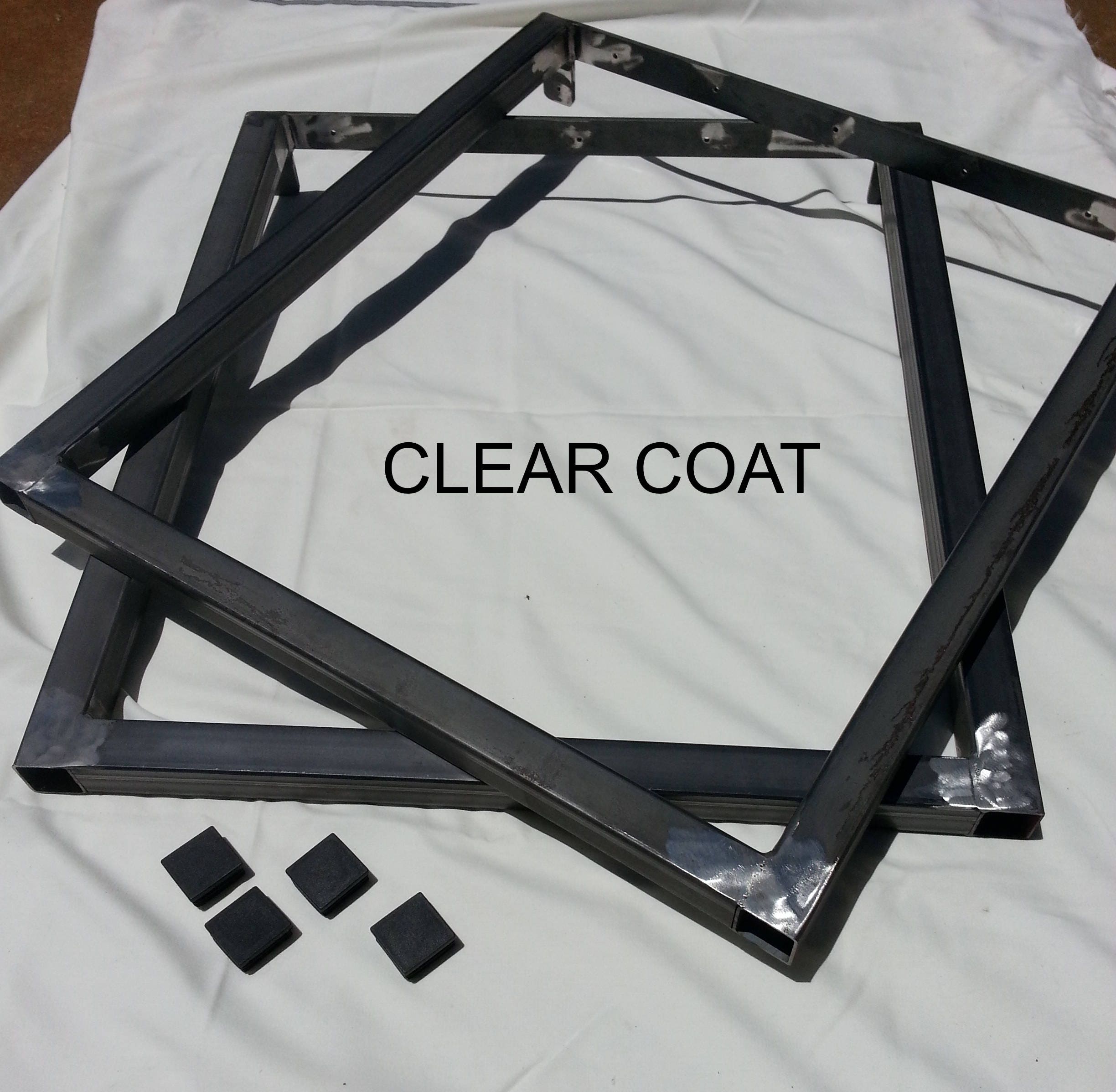 raw steel table legs