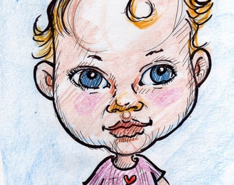 Mother/'s Day Comics Kidcon Custom Hand-DrawnSuperhero Caricature Cosplay