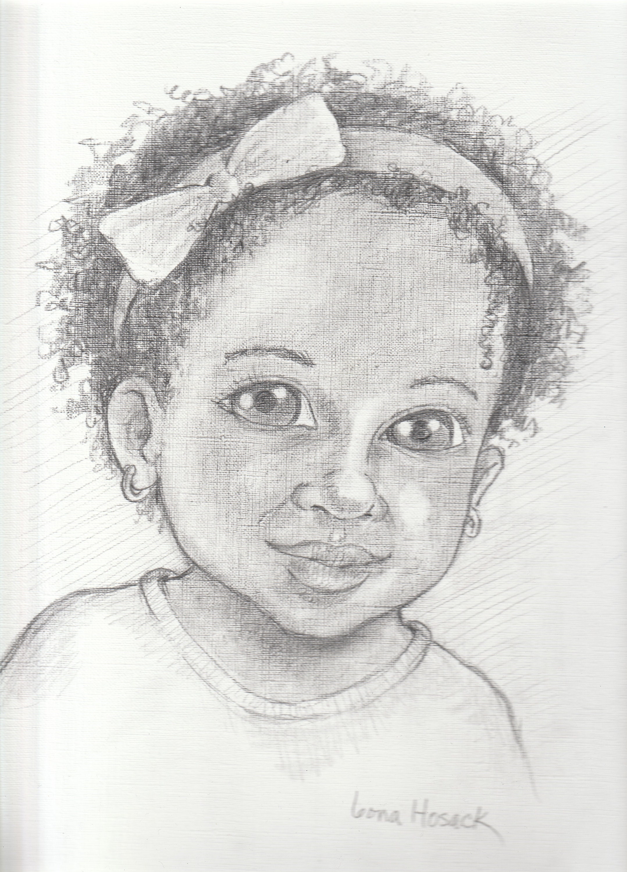 kids Custom Portrait memories Personalized Graphite drawing