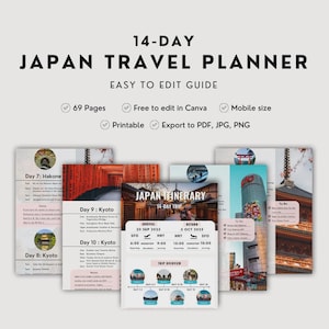 The Ultimate Japan Travel Guide | Digital Download | Free Delivery | Desktop, Ipad, Tablet | Editable on Canva