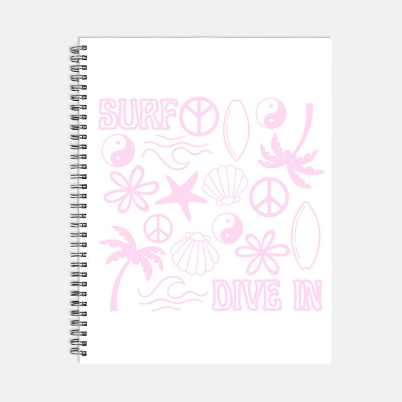 Surf Dive in Spiral Notebook – 8.5x11