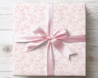 Pink Toile Wrapping Paper: Elegant French Country Gift Wrap