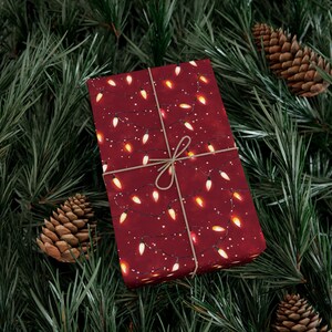 Christmas Lights Wrapping Paper: Holiday Festive Gift Wrap image 11