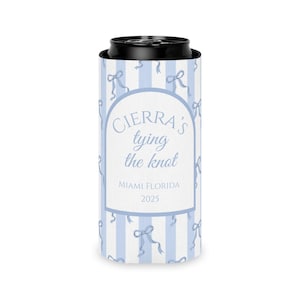 Personalized &#39;Tying the Knot&#39; Can Cooler: Bachelorette Party Favor