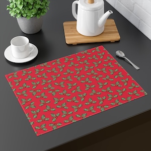 Weihnachtstischset: Festliche Feiertags-Tischdekoration, moderne Weihnachtsdekoration