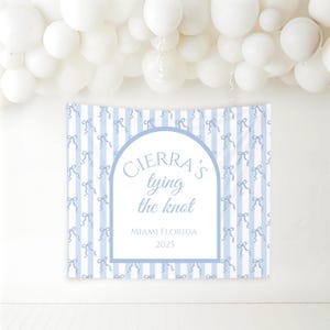 Tying the Knot Bachelorette Banner: Coquette Bridal Shower Decor