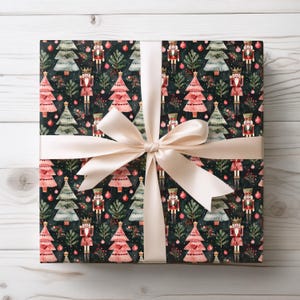 Nutcracker Christmas Wrapping Paper, Nutcracker Gift Wrap, Pinkmas Holiday Gift Wrap, Christmas Gift Wrap, Gift For Her