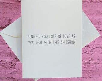 Funny Thinking of You Card | Minimal Aesthetic Sympathy & Encouragement