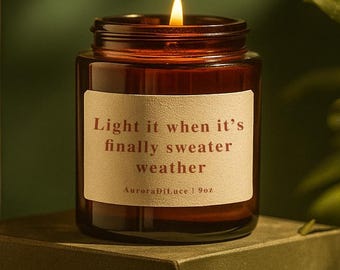 Personalized Fall Candle – Cozy Autumn Scent, Soy Wax Candle