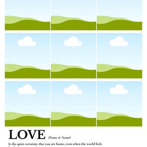 Collage photo personnalisé définition de l'amour pour couple | Cadeau d'anniversaire romantique (téléchargement numérique de modèle de toile) image 8