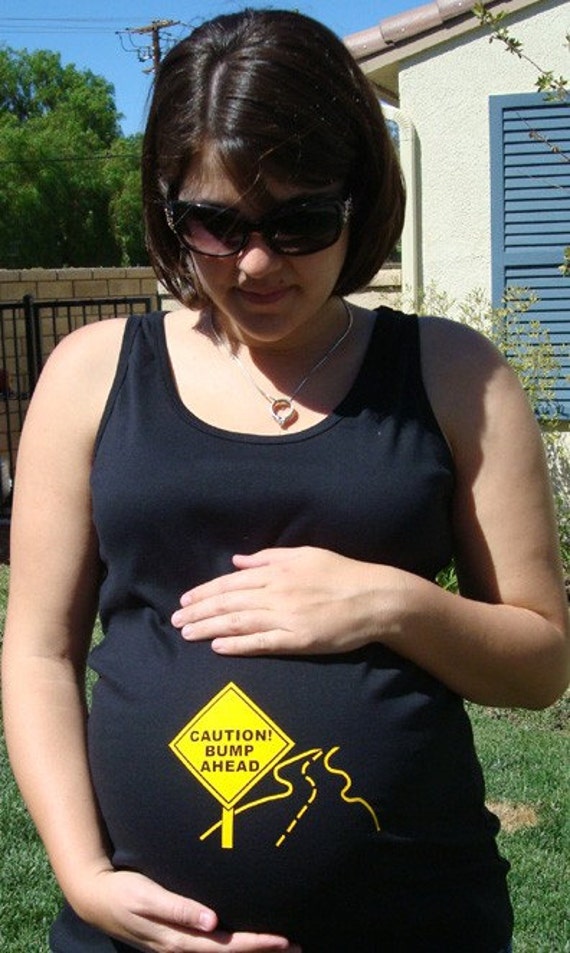 Caution Bump Ahead custom funny maternity shirt Caution Bump Ahead custom funny maternity shirt