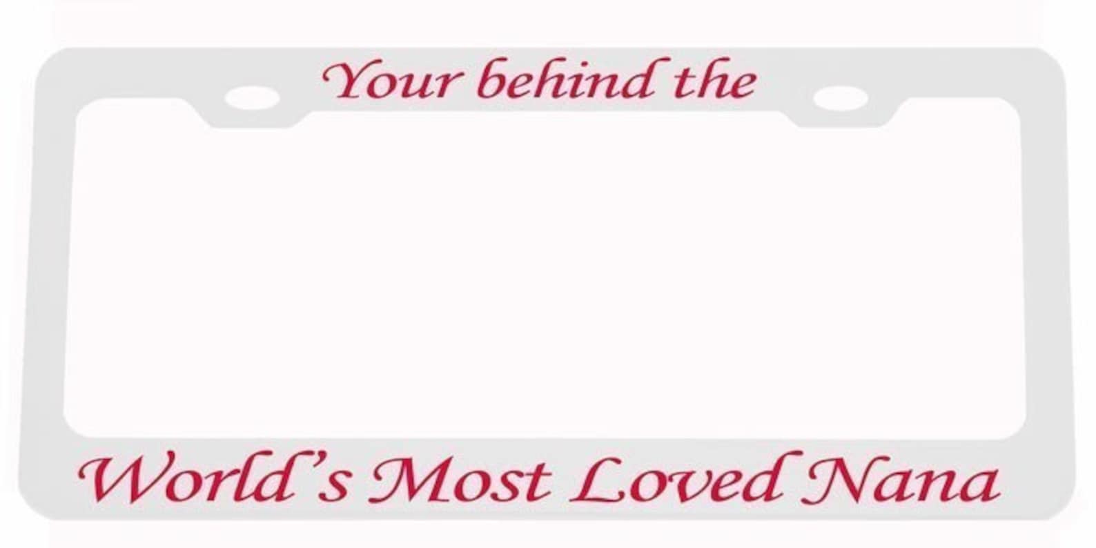 Grandma Grandpa custom personalized METAL license plate frame Etsy