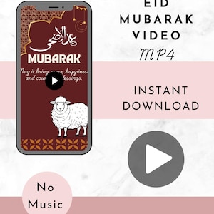 Vídeo de ovelhas para Eid Mubarak, saudação digital para Eid, Eid al Adha, saudação animada para Eid, presente para Eid, presente digital para Eid, download instantâneo, presente islâmico