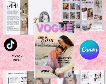 Plantilla personalizable para revista BFF