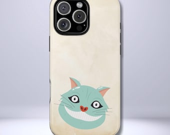 Funda resistente para teléfono Alicia en el País de las Maravillas, diseño del Gato de Cheshire, compatible con iPhone, Galaxy y Google.