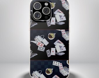 Alice in Wonderland Biodegradable Phone Case, Mad Hatter Tea Party Phone Cover, Compatible with Galaxy and iPhone 17, 16, 15, 14, 13