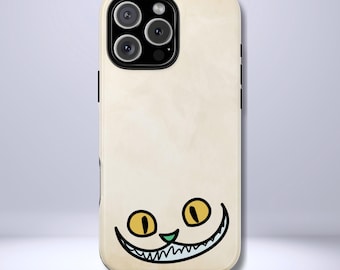 Funda resistente para teléfono Alicia en el País de las Maravillas, funda para teléfono del Gato de Cheshire compatible con iPhone, Galaxy y Google