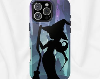 Sexy Witch Design, Enchanted Forest Magnetic Phone Case, Compatible with iPhone 17, 16, 15, 14, 13, Halloween Witch Cover