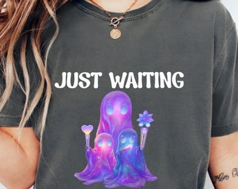 Just Waiting for Halloween Shirt | Comfort Colors® Shirt | Soft Spooky Tee | Cute Halloween Gift for Her | Y2K Neon Aesthetic