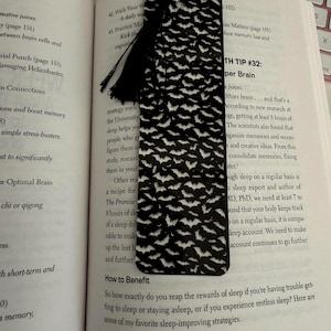 Spooky Bat Bookmarks, Gothic Laminated Tassel Bookmarks, Halloween Book Lover Gift