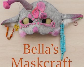 Máscara de cosplay de extraterrestre hecha a mano: disfraz de criatura fantástica, estilo Fairycore, accesorio original y original. Ideal para adolescentes y adultos pequeños.