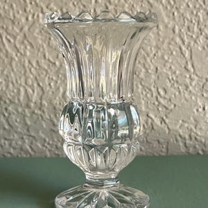 Vintage Crystal Clear 24% Lead Crystal Mini Vase