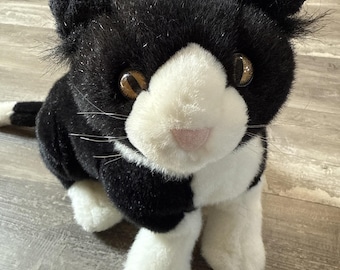 Josie And The Pussycats 2001 Black & White Tuxedo Cat 13" Plush Stuffed Animal