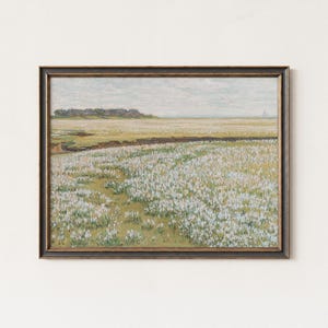 Wildblumen Wiese Digitaldruck - Vintage Landschaft Kunst für Wanddekor - Cottagecore Natur Plakat - sofortiger Download druckbare