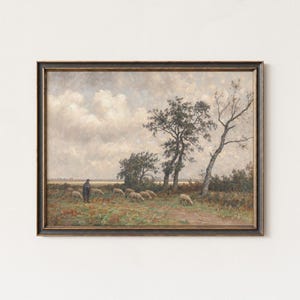 Paisaje rural rural imprimible - Escena rústica - Impresión digital de descarga instantánea